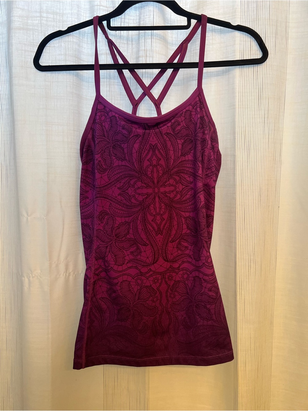 Beautiful activewear dress with inner lining and unique purple print!